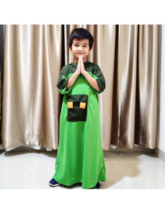 JUBAH ANAK GAMIS ANAK LAKI LAKI HOODIE  4-12 TAHUN HOODIE PREMIUM