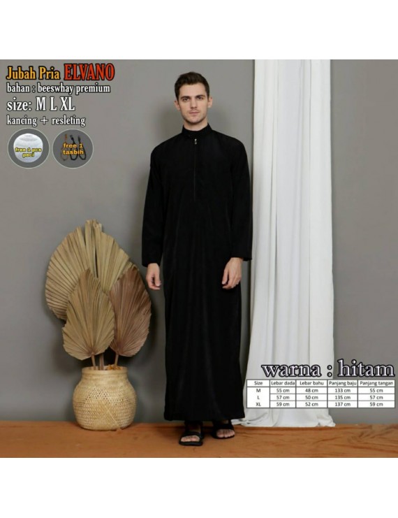 Jubah Gamis Pria Dewasa Jubah Muslim Terbaru  ( Free 1 Peci + 1 Tasbih )