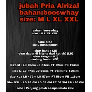 Jubah Pakistan Pria Al-Rizal (Free 1 Peci + 1 Tasbih)