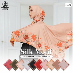 Jilbab Segi Empat Silk Motif By Umama - Kerudung Wanita