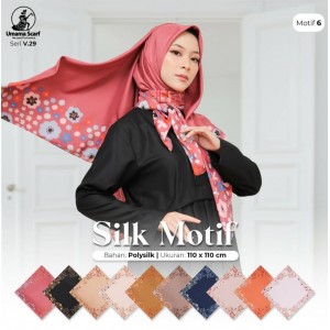 Jilbab Segi Empat Silk Motif By Umama - Kerudung Wanita