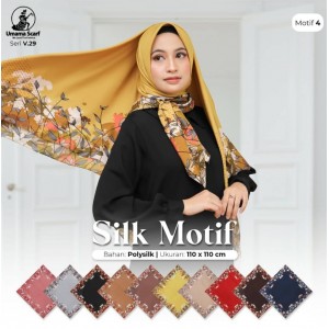 Jilbab Segi Empat Silk Motif By Umama - Kerudung Wanita