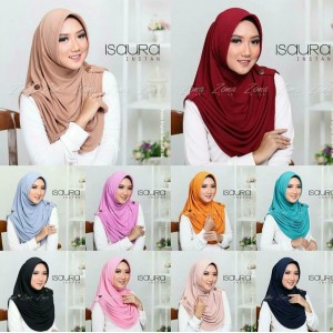 Jilbab Instan Khimar Isaura Jersey - Kerudung Wanita