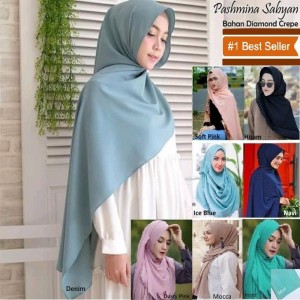 (HANYA MERAH) SALE Hijab Instan Pasmina Sabyan  pashmina - Jilbab Kerudung Instan Harian