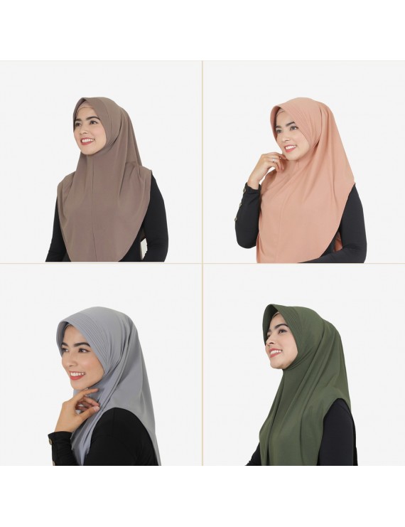 Khimar Jersey / Khimar Pinguin / Kerudung Bahan Jersey / Kerudung Polos / Kerudung Instan Polos / Kerudung Jersey Terbaru