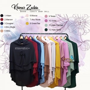 Kerudung Terbaru 2020 Khimar 2 Layer Jumbo Ceruty Kerudung Syari Jumbo 2 Layer Ceruty Hijab Khimar Syari Jumbo Kekinian Jilbab Jumbo Ceruty Babby Doll Zaskia Z1