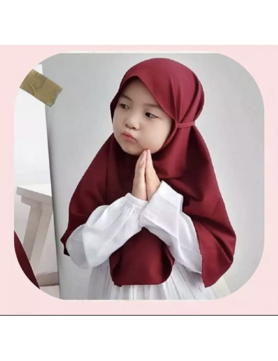 Jilbab / Hijab Khimar Tali Anak - Kerudung Bergo Anak 2 - 7  tahun