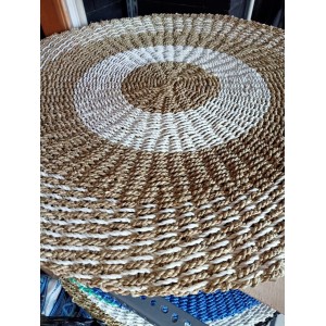 Rug anyaman seagrass 120CM Murah/ Karpet anyaman / Karpet Bulat / Floor mat