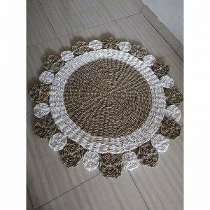 RUG ANYAMAN SEAGRASS KARPET BULAT FLOOR MAT ros120CM