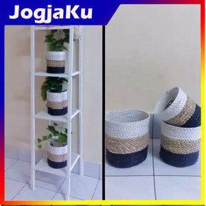 COVER POT SET ISI 3pcs ANYAMAN SEAGRASS PANDAN