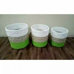 COVER POT SET ISI 3pcs ANYAMAN SEAGRASS PANDAN