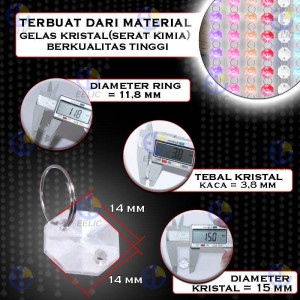 EELIC HBC-K15MM ISI 100 PCS HIASAN MANIK KACA CRYSTAL BERKUALITAS TINGGI KACA KRISTAL MANIK TIRAI YANG COCOK UNTUK HIASAN PADA INTERIOR RUMAH,DEKORASI PERNIKAHAN,HOTEL,DLL