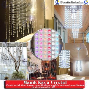 EELIC HBC-K15MM ISI 100 PCS HIASAN MANIK KACA CRYSTAL BERKUALITAS TINGGI KACA KRISTAL MANIK TIRAI YANG COCOK UNTUK HIASAN PADA INTERIOR RUMAH,DEKORASI PERNIKAHAN,HOTEL,DLL