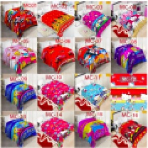 Selimut Motif Panel Bulu (450 GRAM) - WARNA RANDOOM (CUCI GUDANG)