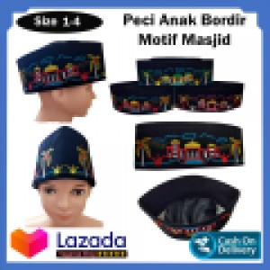 Peci Kopiah Songkok Anak Laki Laki Bordir Karakter