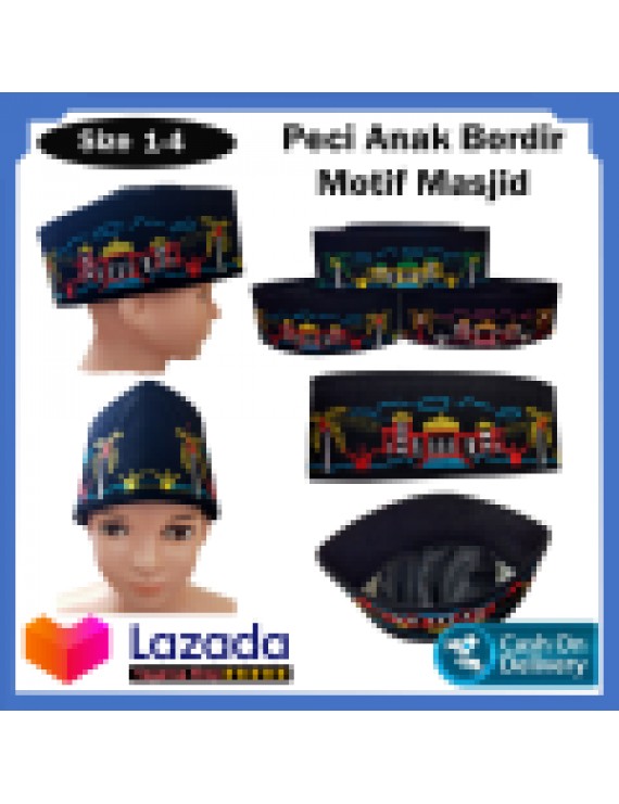 Peci Kopiah Songkok Anak Laki Laki Bordir Karakter