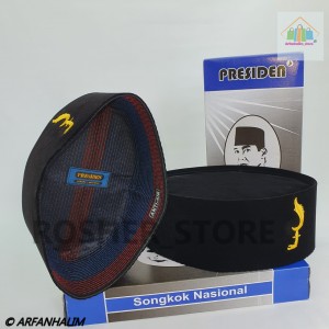 PECI / KOPIAH / SONGKOK / PECI KUJANG / PECI MOTIF BORDIR LOGO KUJANG ( BISA COD )