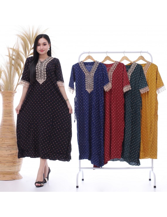 Daster Arab Polka zema - Wanita Dewasa Termurah - Daster Arabian Wanita - Fashion Baju Daster Arab 2020