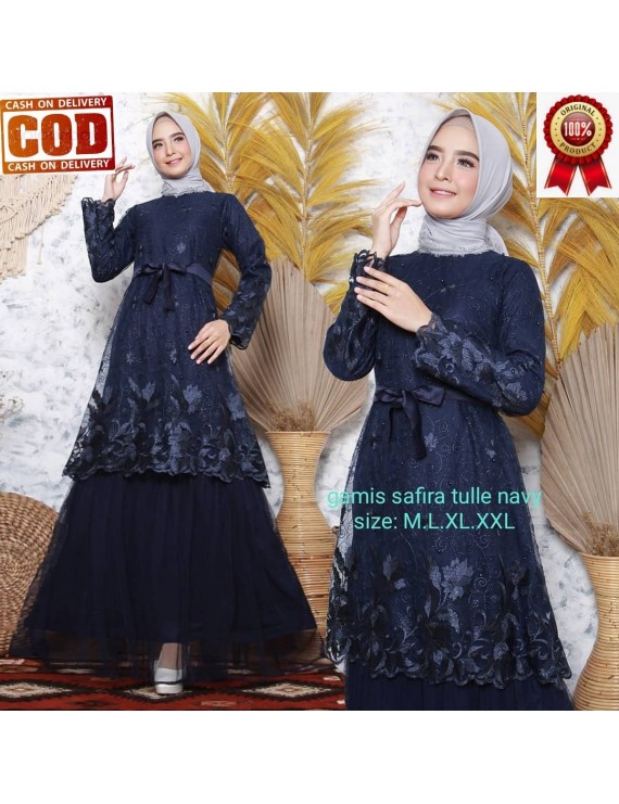 BISA COD - Baju Gamis Safira Maxi Maxy / Brukat Syar'i / Baju Wanita Muslimah Terbaru 2021 Terlaris Termurah Bahan Berkualitas/Tunik/Dress/Brukat/Kebaya Wisuda/Gaun Pesta/Gaun Remaja Pakaian Muslimah Trendy / Gamis Busui / Gamis Kondangan