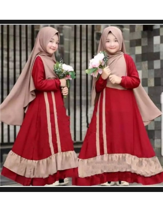 GAMIS  ROMERA ANAK2 USIA 6-11 TH. BAHAN MOSCREPE.