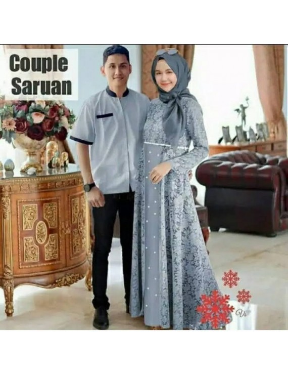 (BISA COD) .COUPLE GAMIS SARUAN BROKAT fit to L- xl ld 98-100.