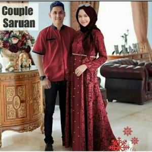 (BISA COD) .COUPLE GAMIS SARUAN BROKAT fit to L- xl ld 98-100.