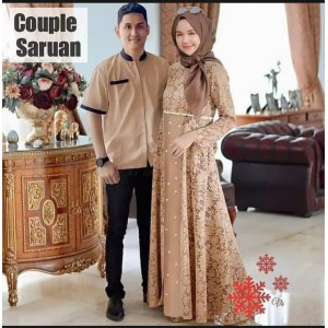 (BISA COD) .COUPLE GAMIS SARUAN BROKAT fit to L- xl ld 98-100.