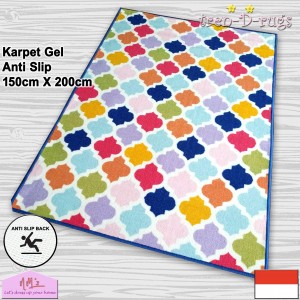 Tren-D-rugs Karpet anak anak rainbow kids kidz permadani bulu alas lantai kamar tidur ruang tamu halus anti slip murah 150 x 200 cm - NMs