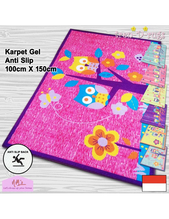 Tren-D-rugs Karpet karakter anak anak playmet playmat bermain baby bayi kids permadani bulu alas lantai kamar tidur ruang tamu anti slip murah 100 x 150 cm - NMs