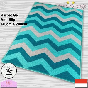 Tren-D-rugs Karpet chevron zigzag sweden scandinavian permadani modern alas lantai kamar tidur ruang tamu anti slip murah halus 140 cm x 200 cm - NMs