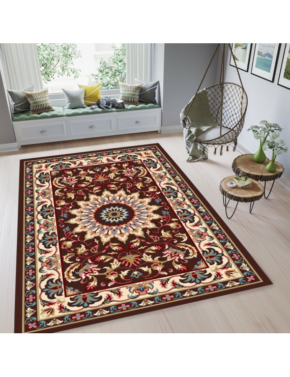 ARTSY SUN FLOWER RUGS KARPET LANTAI PERMADANI DEKORASI RUMAH (100 X 150 X 1 CM)