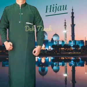Abaya Muslim Pria Jubah Panjang Dewasa Lengan Panjang Gamis baju muslim ramadan & idul fitri gratis peci senilai 15.000