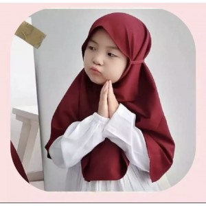 Jilbab / Hijab Khimar Tali Anak - Kerudung Bergo Anak 2 - 7  tahun