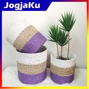 COVER POT SET ISI 3pcs ANYAMAN SEAGRASS PANDAN