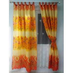 Baru Gorden / Gordyn / Hordeng Pintu Jendela Minimalis Motif Bunga Import Tinggi 200